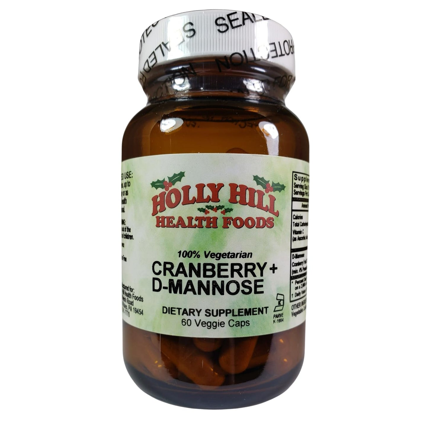 Holly Hill Health Foods Cranberry + D-Mannose Capsules 60