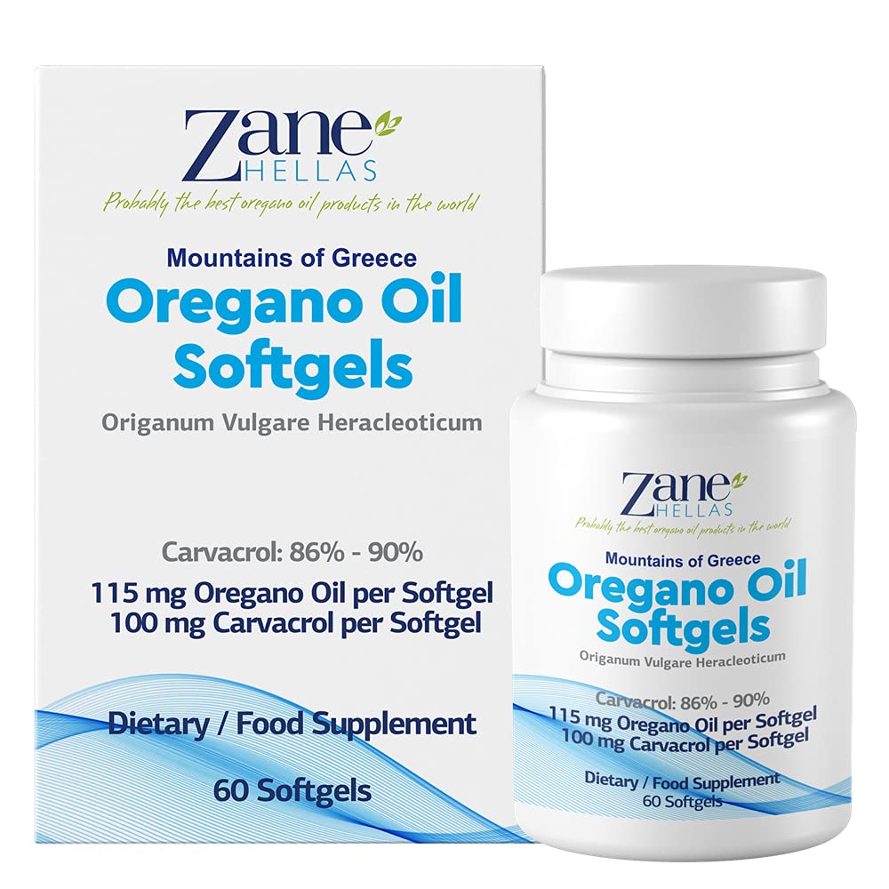 Zane Hellas Oregano Oil Softgels, 60 Softgels