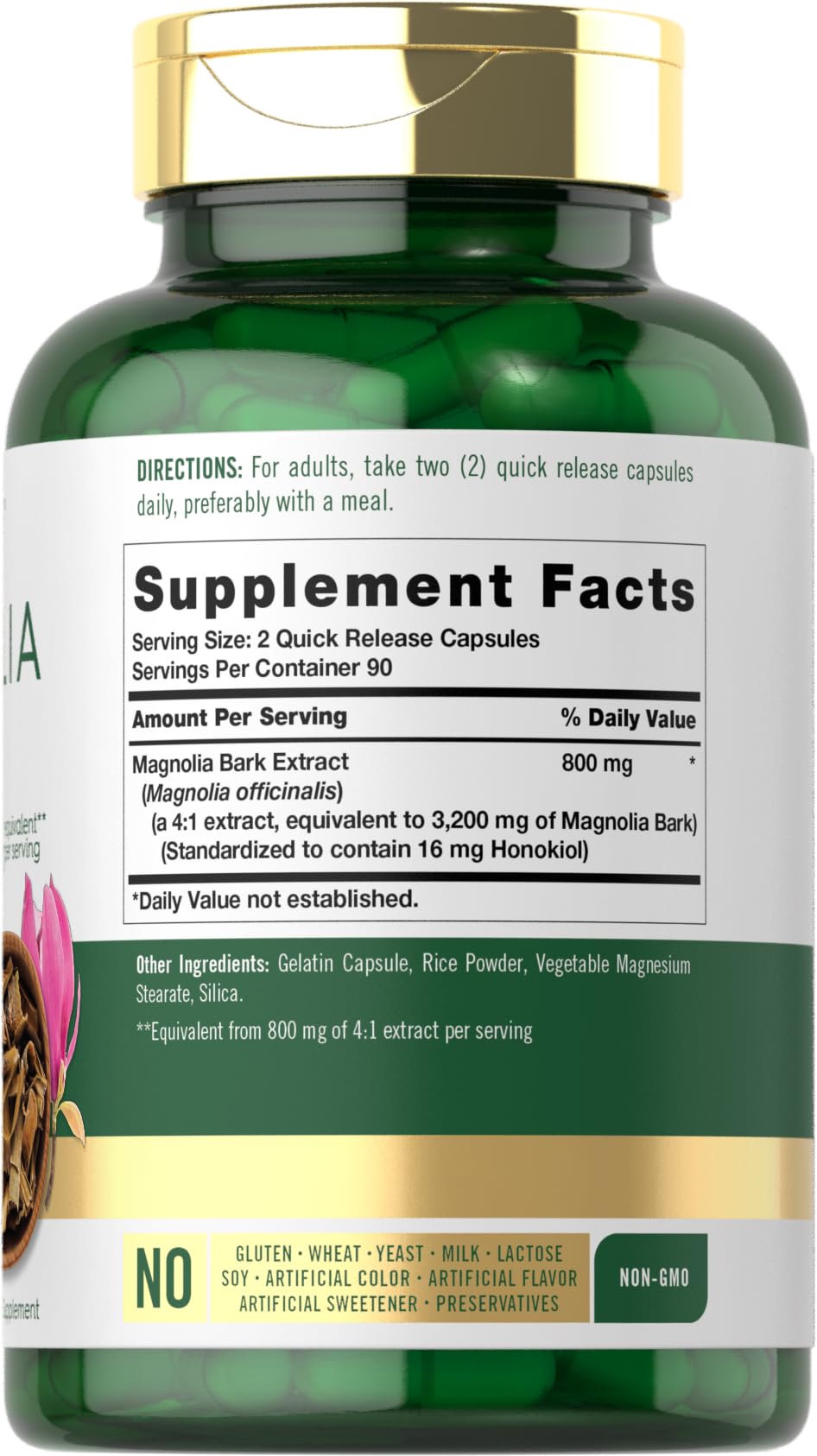 Carlyle Magnolia Bark Capsules, 180 Count
