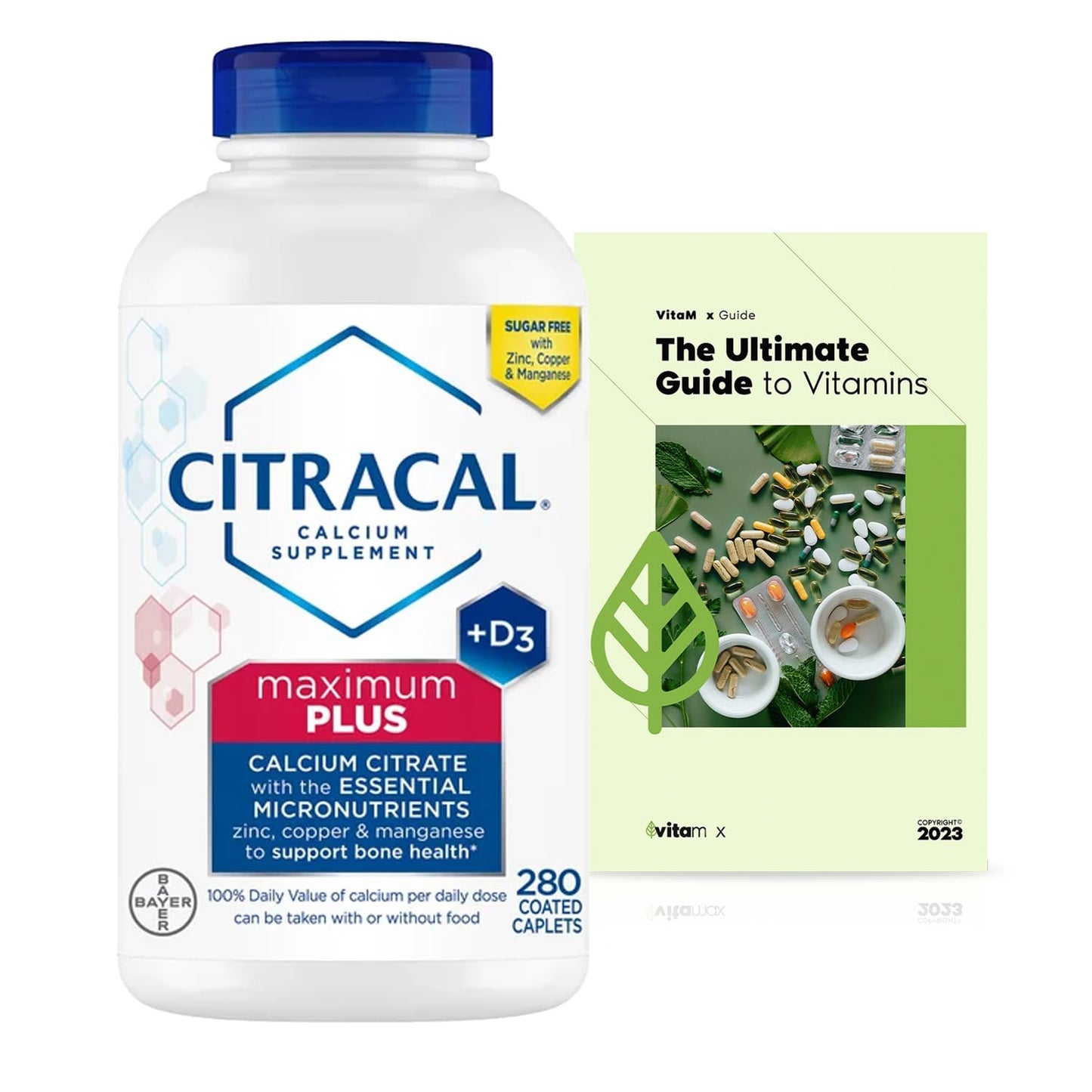 Generic Citra-Cl Maximum Plus Calcium Citrate + Vitamin D3 Supplement Caplets, 280 Count
