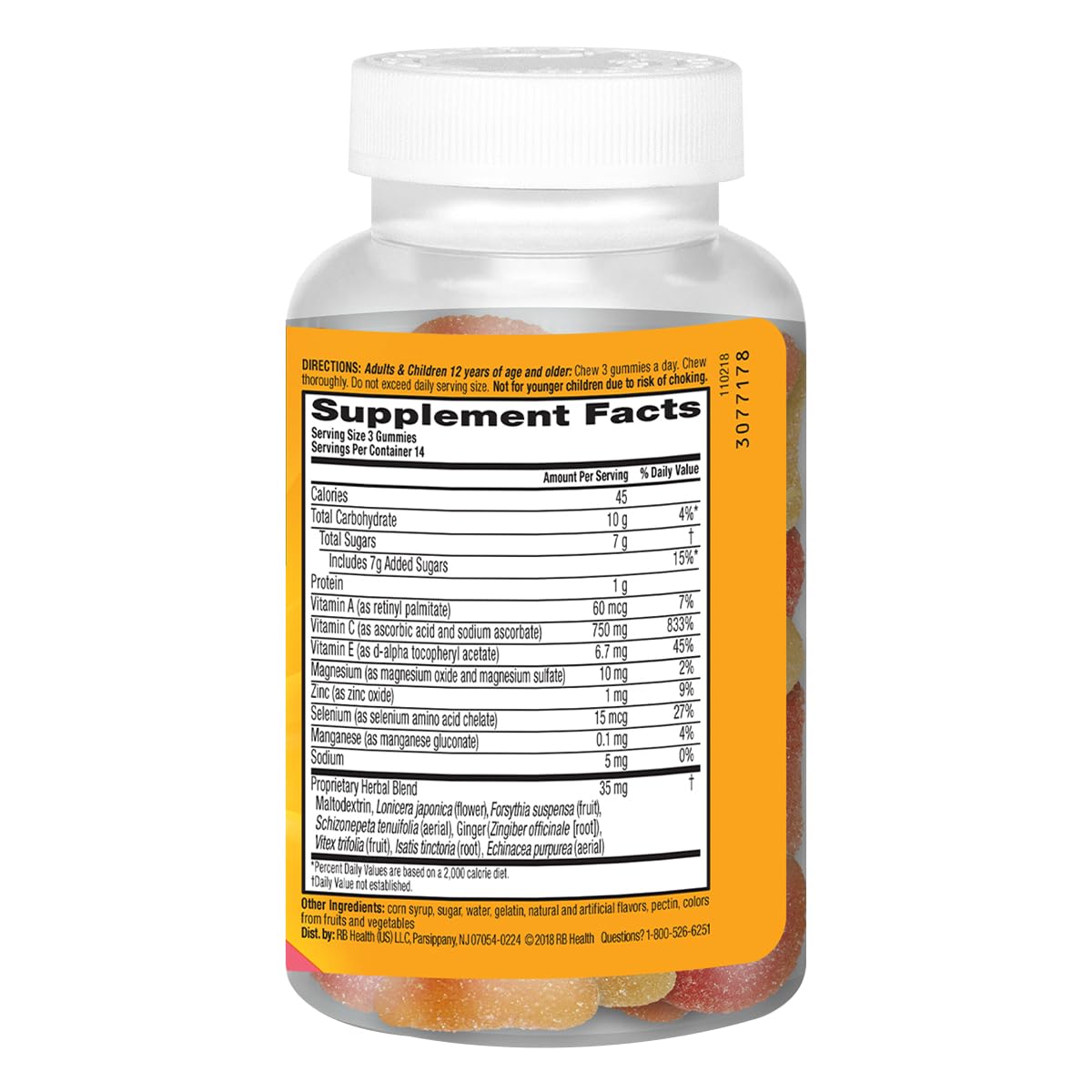 Airborne Vitamin C 750mg Immune Support Gummies, 168 Count