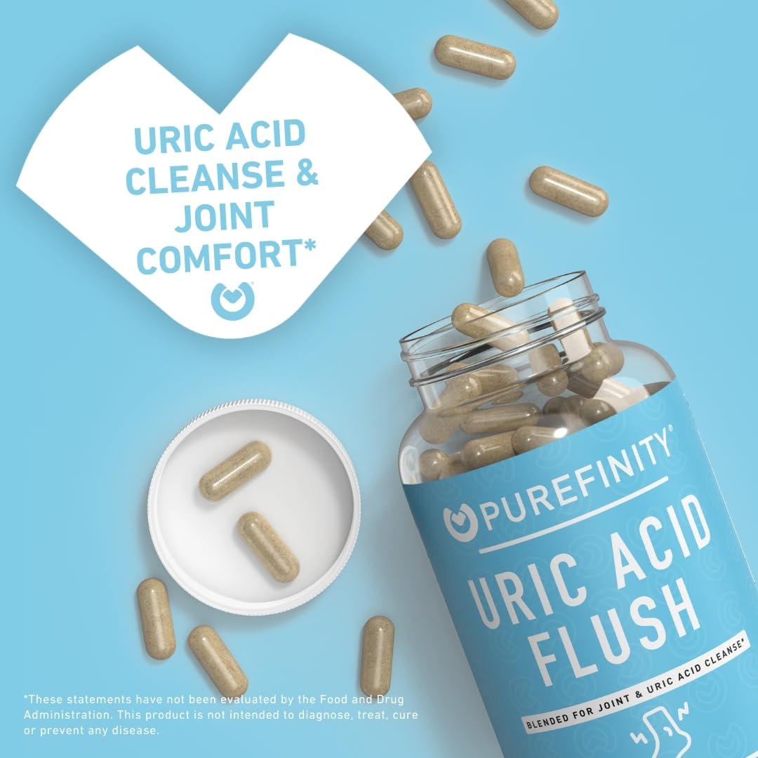 PUREFINITY Uric Acid Flush & Cleanse Capsules 60 Count