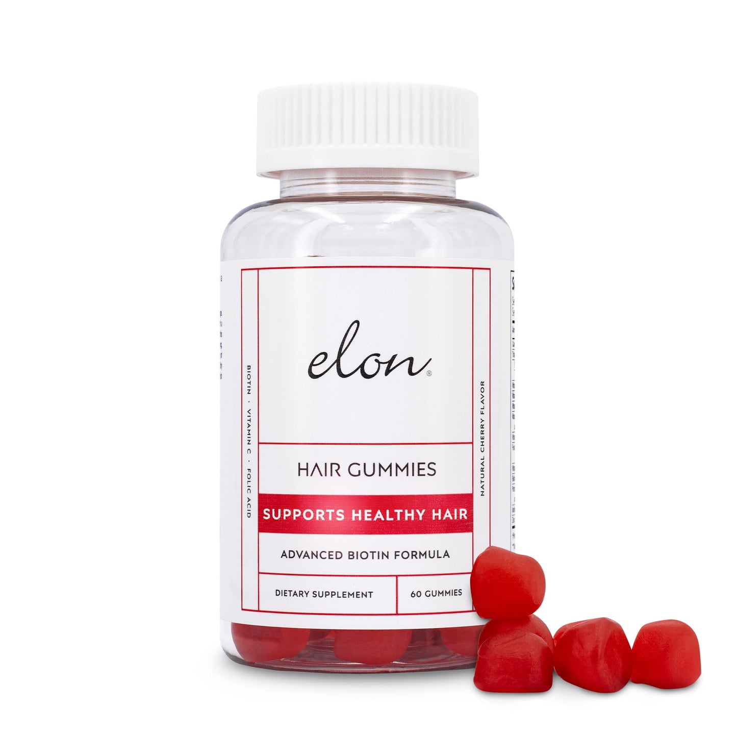Elon Biotin Gummies for Hair Growth Chewable, 60 Count