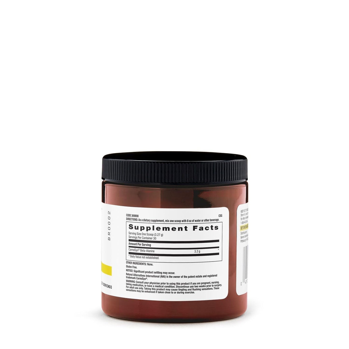 BEYOND RAW Chemistry Labs Beta-Alanine Powder 3.46 Ounce