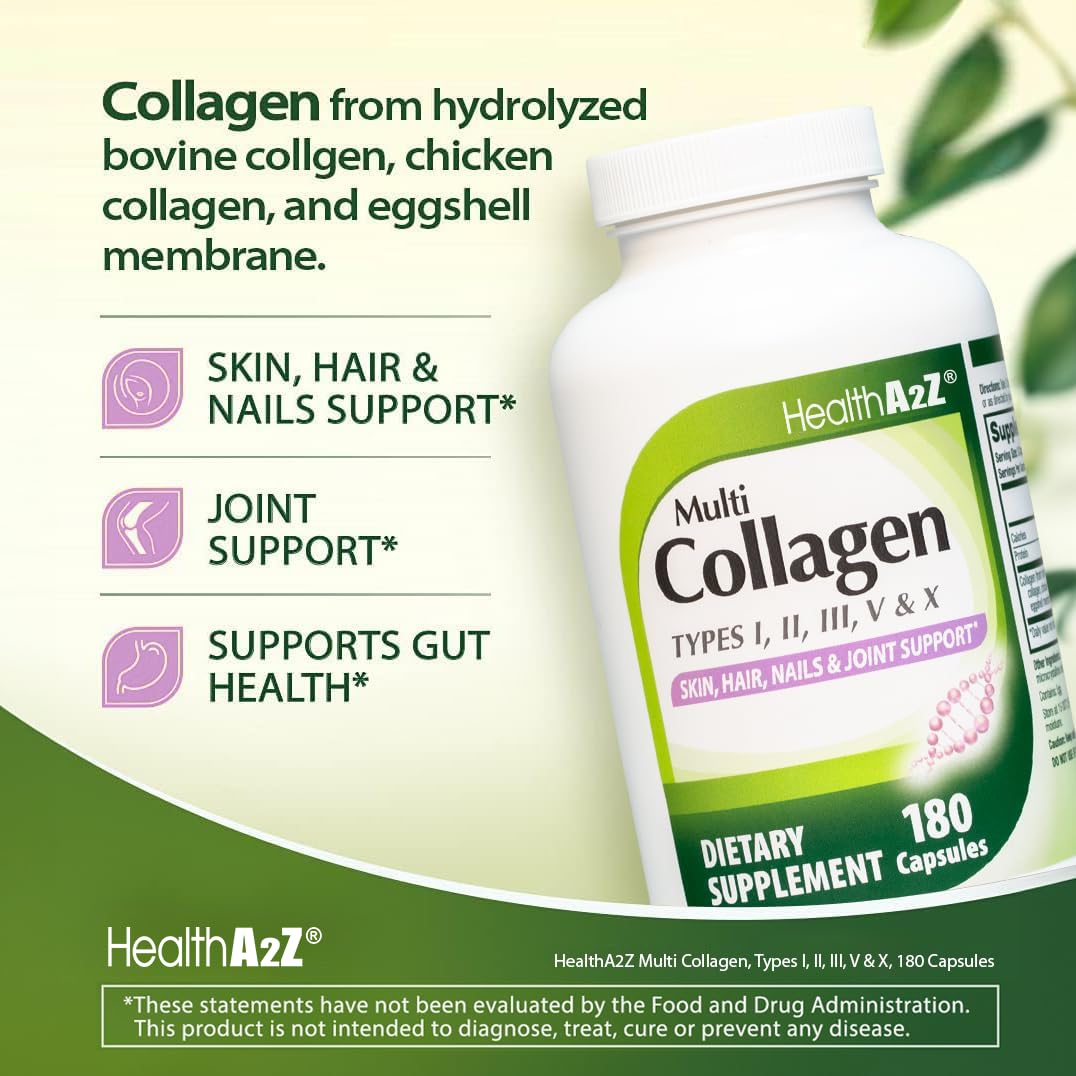 NutraA2Z HealthA2Z Multi Collagen Capsules 180 Count