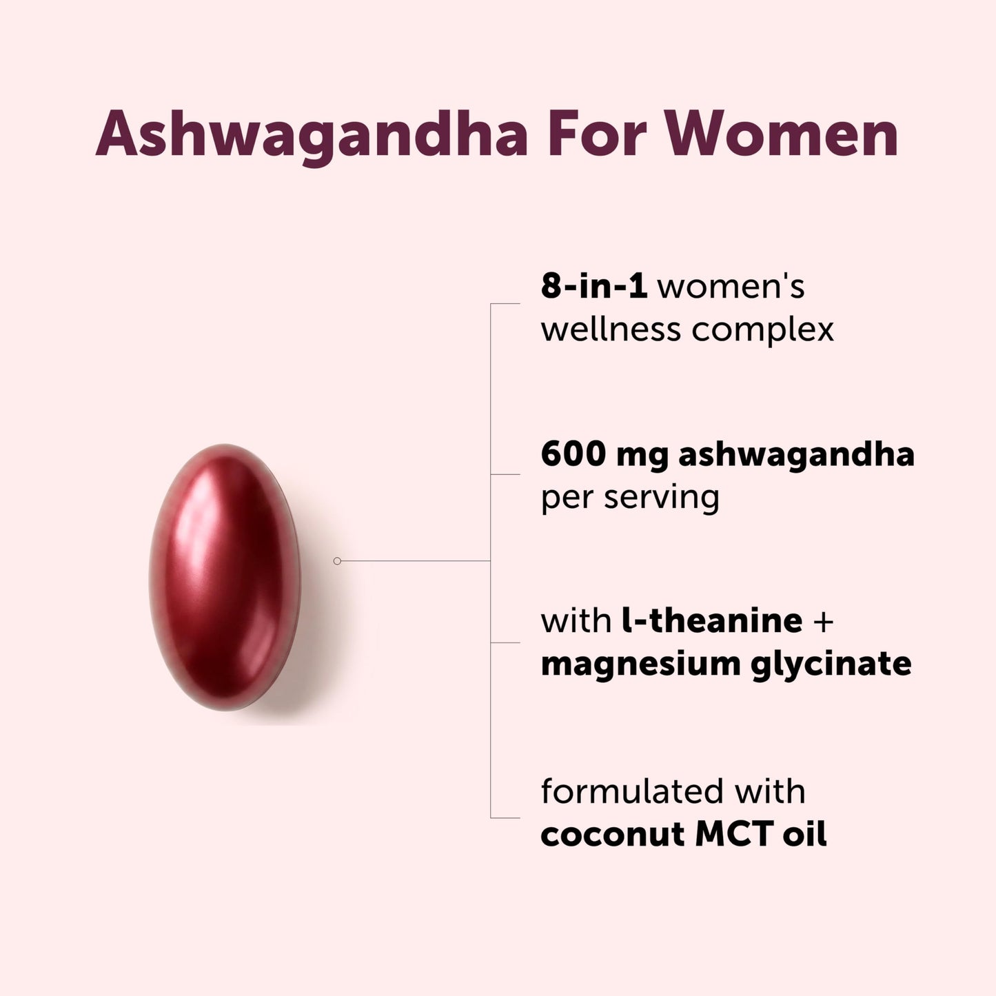 Micro Ingredients Ashwagandha for Women 600 mg Per Serving Softgels 240 Count