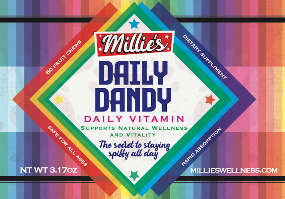 Millie's Daily Dandy All Ages Daily Multivitamin Chews 60 Count