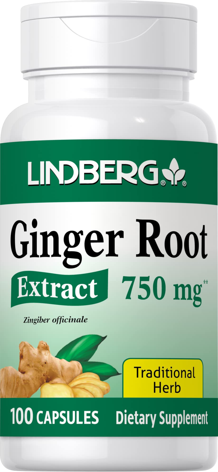 Lindberg Ginger Root Extract Supplement Capsule, 100 Capsules