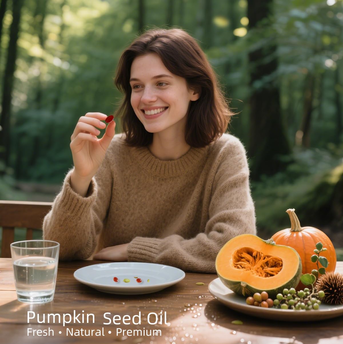 Skiseoy Pumpkin Seed Oil with Saw Palmetto Softgels, 300