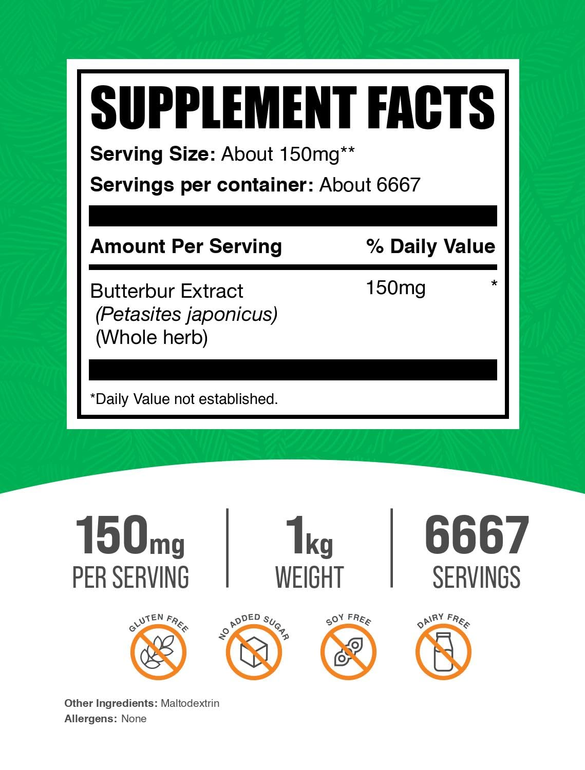 BulkSupplements Butterbur Extract Powder 35.27 Ounce