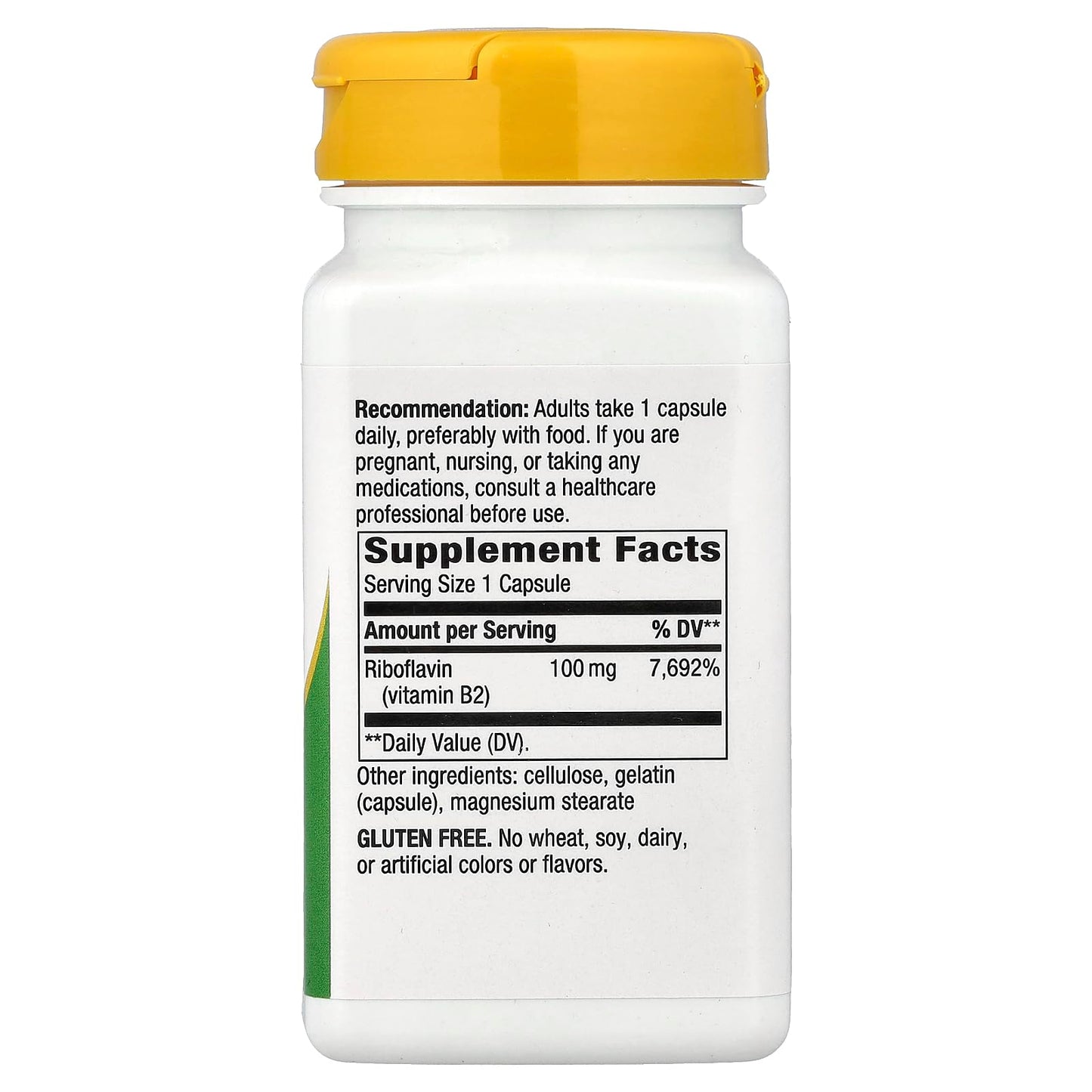 Nature's Way Vitamin B2 100 mg Capsules, 200 Count