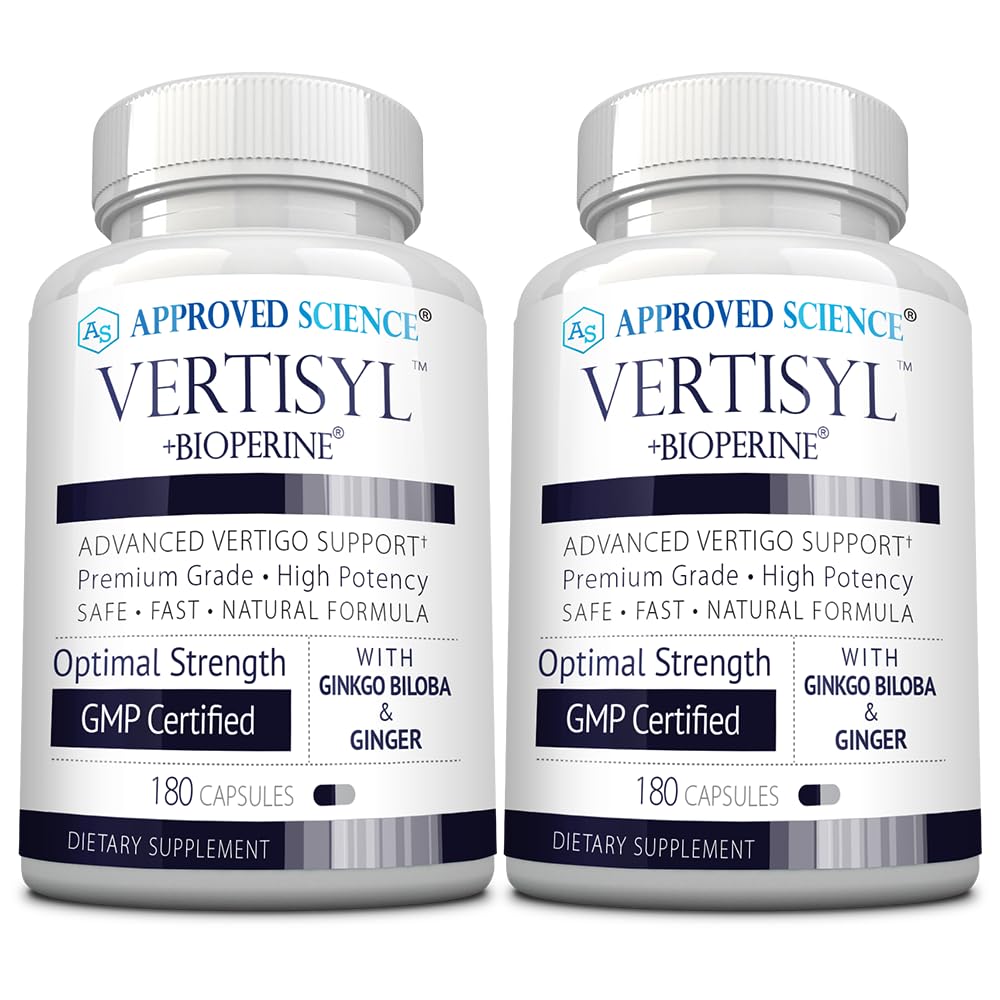 Approved Science VertiSyl - Ginkgo Biloba, Ginger, Vitamin D3, BioPerine, 360 Capsules