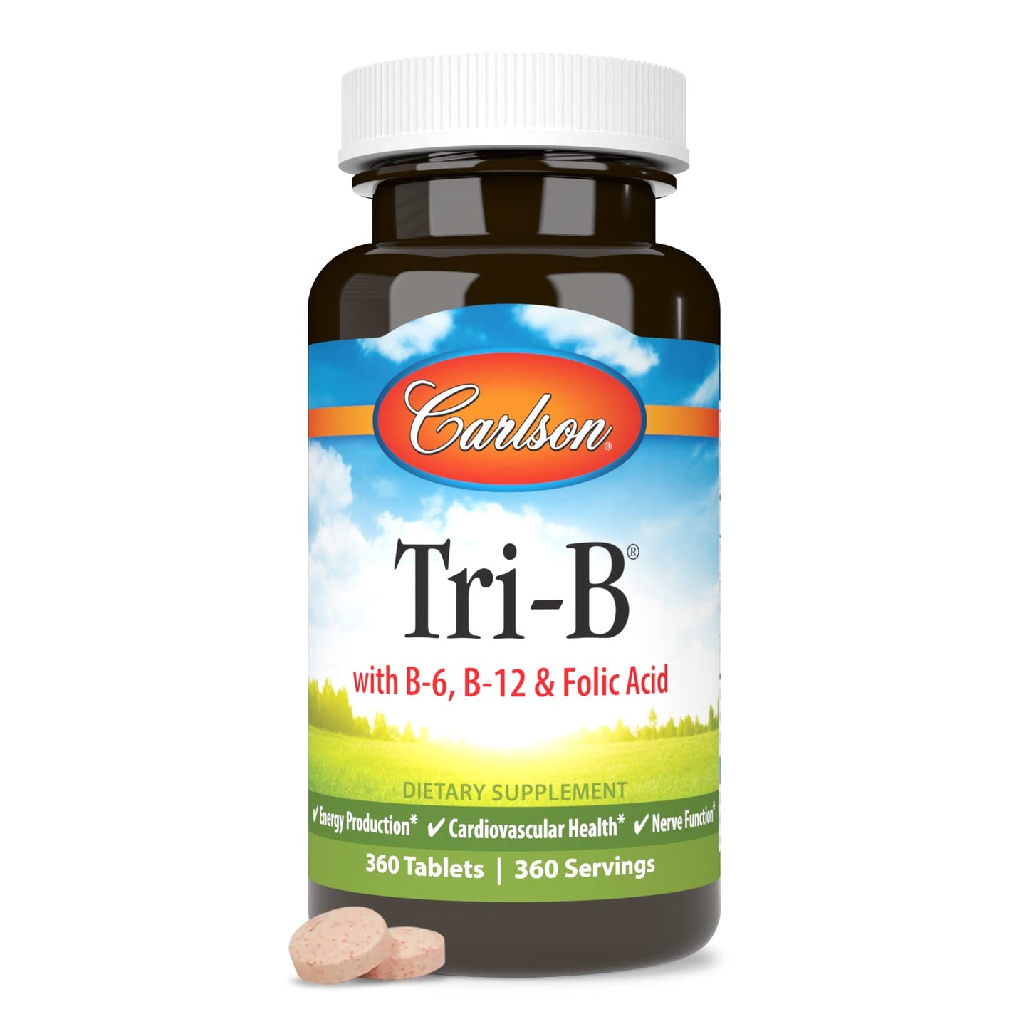 Carlson Tri-B Vitamin B Complex 25 mg Vitamin B-6 Tablet 360 Tablets
