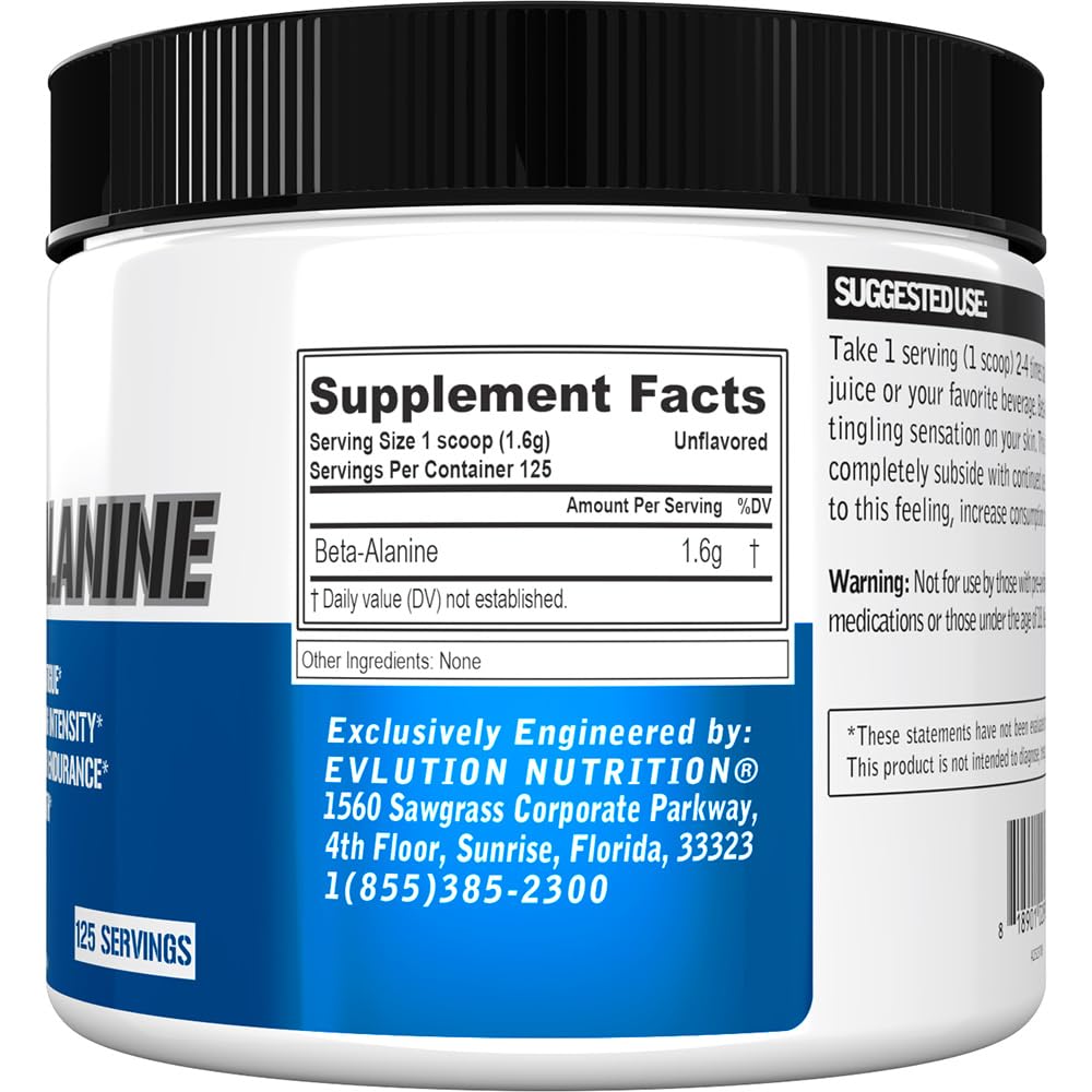 Evlution Beta-Alanine Powder 7 Ounce
