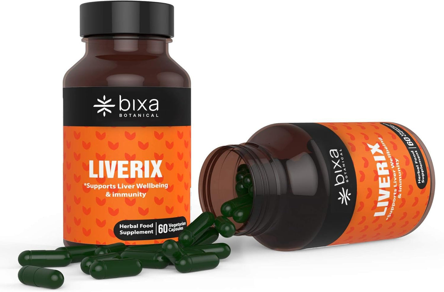 bixa BOTANICAL Liverix Capsules, Guduchi (Giloy), Phyllanthus Niruri, Kutaki Extract, 60 Capsules