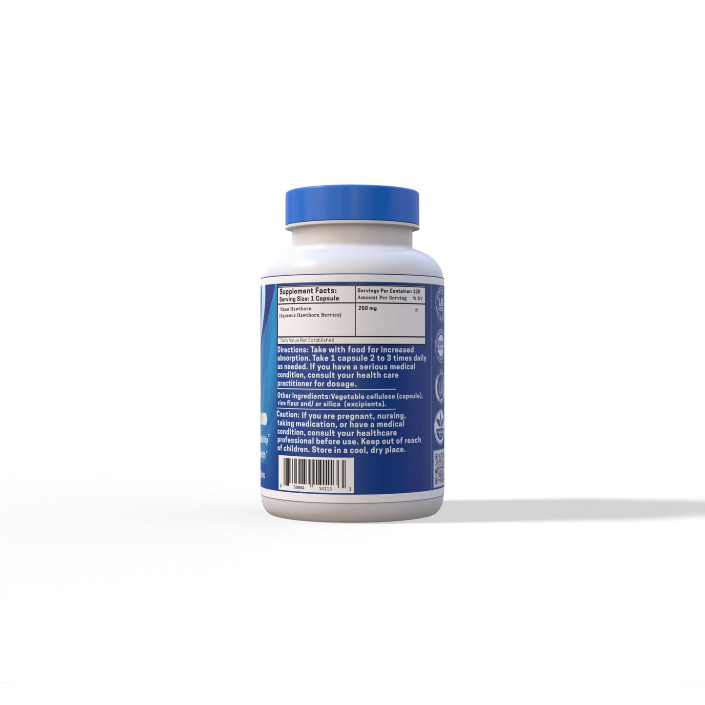 One Planet Nutrition Nano Hawthorn 500 mg Capsules 120 Count