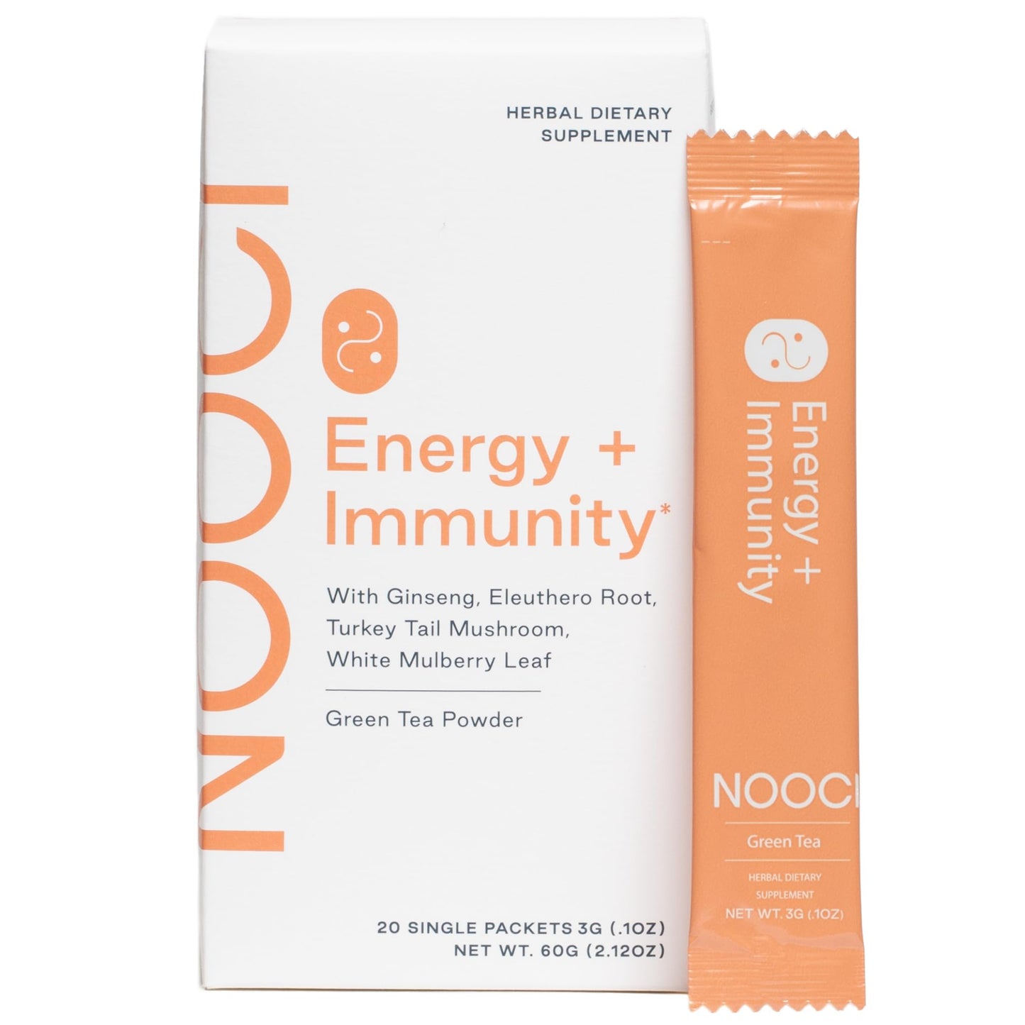 NOOCI Energy + Immunity Natural Herbal Energy Supplement Powder 2.12 oz