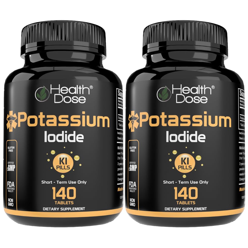 Health Dose Potassium + Iodide (KI) Tablets 130mg, 280 Tablets