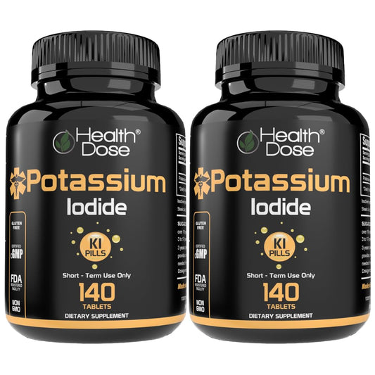 Health Dose Potassium + Iodide (KI) Tablets 130mg, 280 Tablets