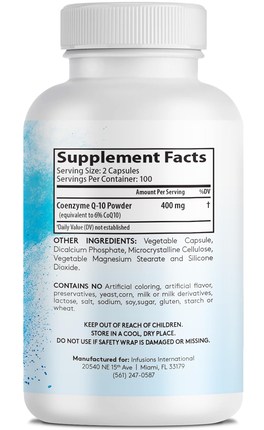 Infusions International CoQ10 400mg Pure Extra Strength Capsule 200 Count