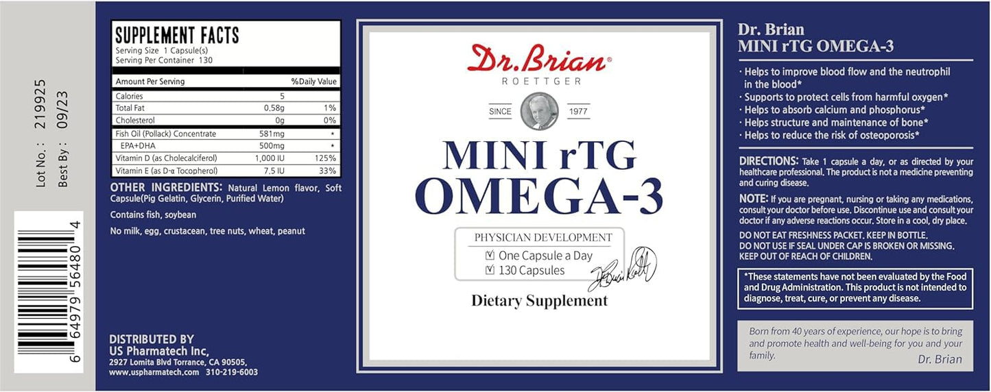 DR.BRIAN ROETTGER Fish Oil Supplement Capsules 130