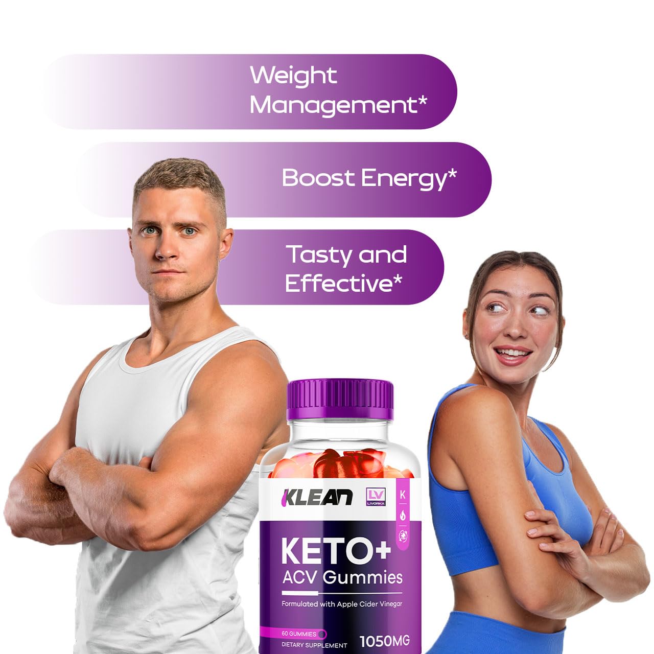 LIVORKA Klean Keto ACV Gummies, 180 Gummies
