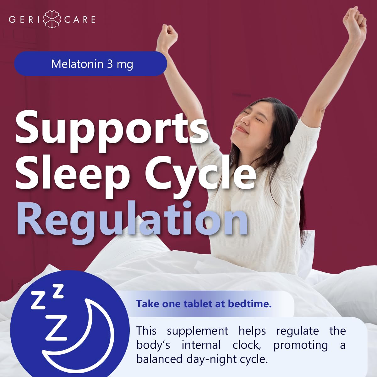 GeriCare Melatonin 3mg Tablets, 200 Count