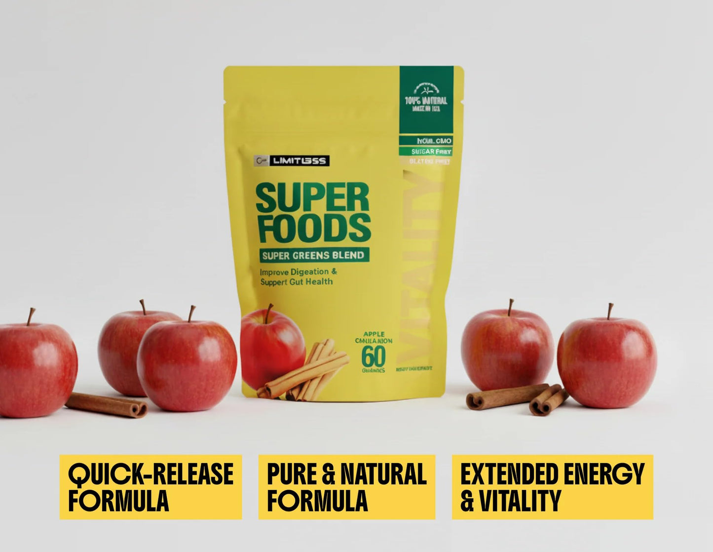 LIMITLESS X Limitless Superfoods Daily Greens Gummy 1 Count