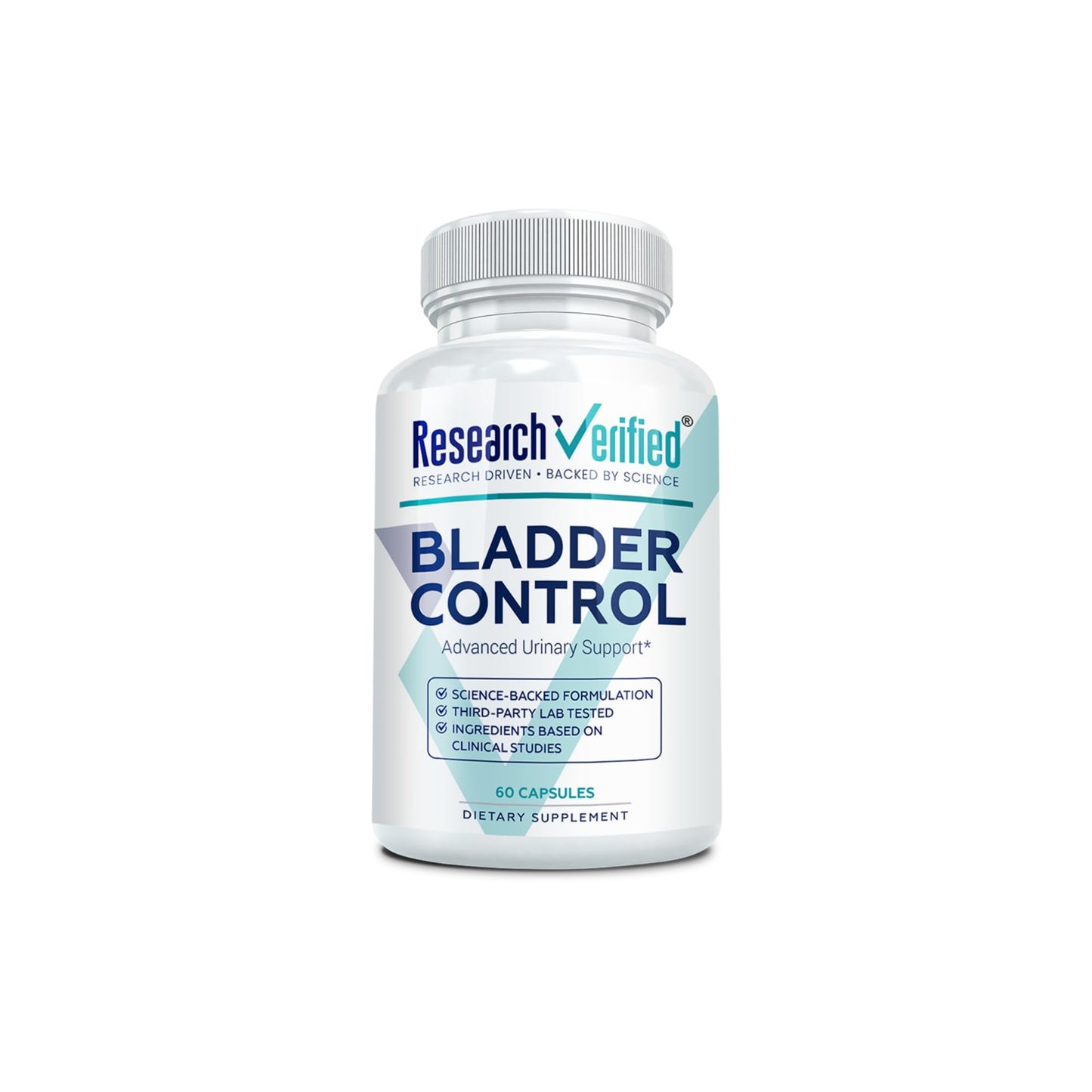 Research Verified Bladder Control - Leakage & Urgency - Pumpkin Seed, Soy Isoflavones, Thiamine, 60 Capsules