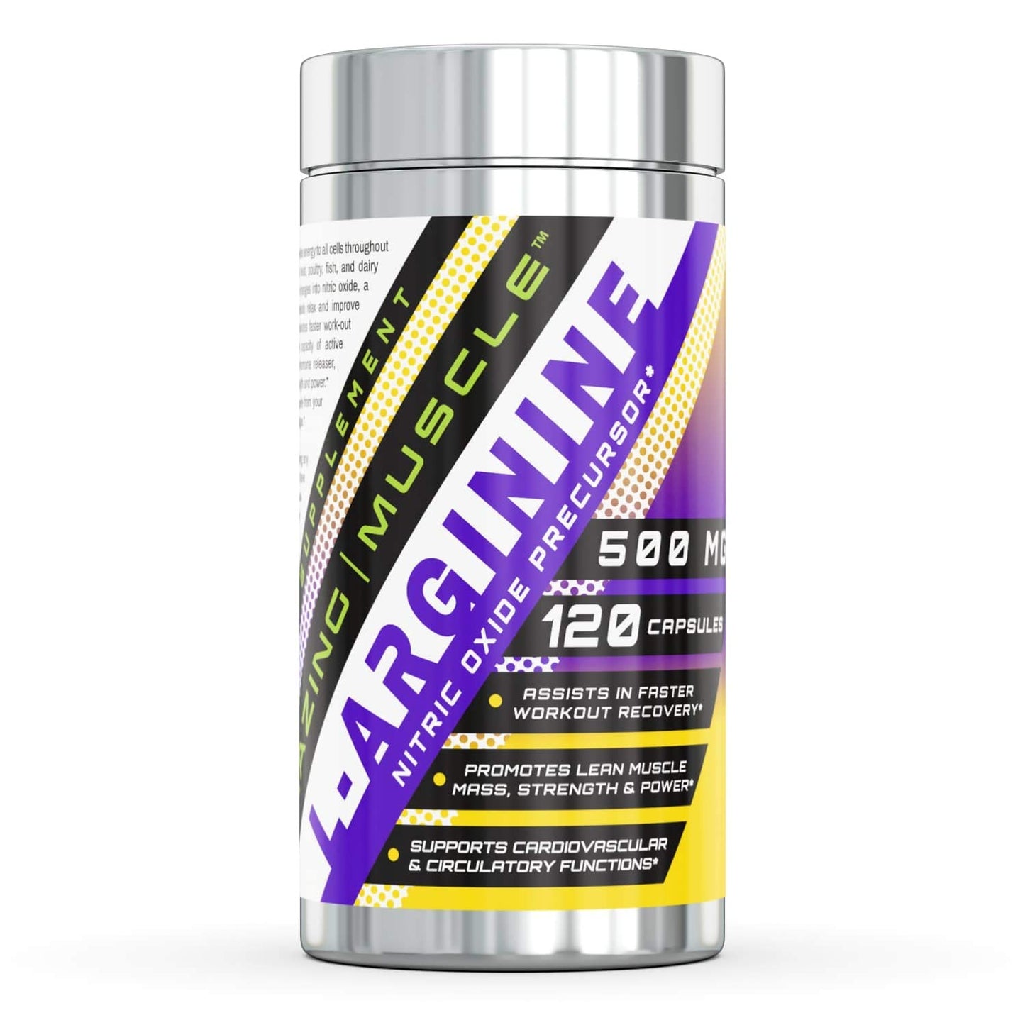 Amazing Muscle L-Arginine Essential Amino Acid Supplement Capsules, 120 Count