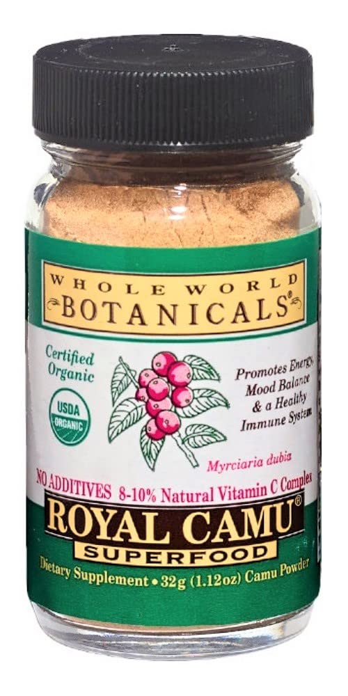 Whole World Botanicals Royal Camu Camu Powder - Whole Fruit (Dark) Natural Vitamin C Source, 1.1288 oz