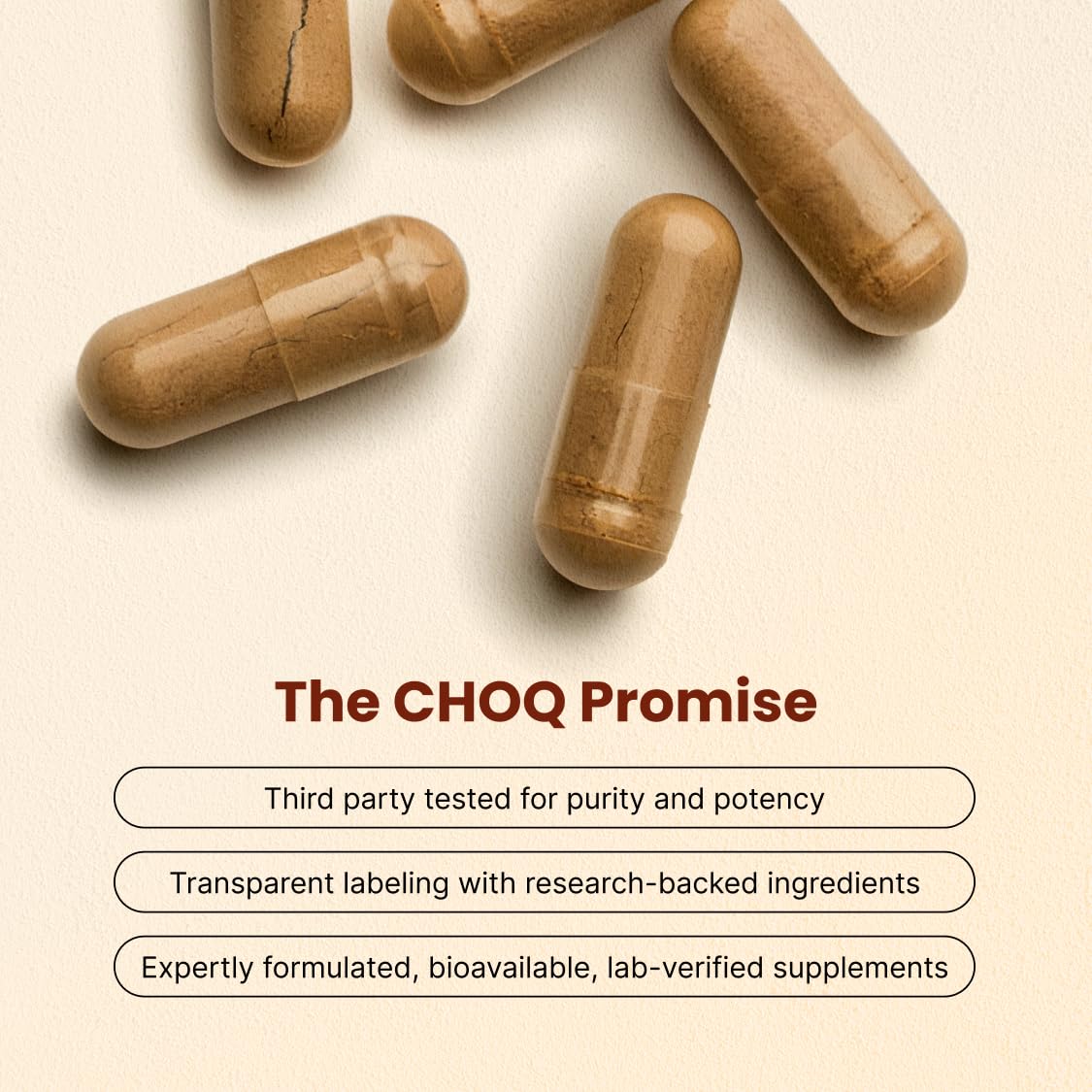 CHOQ Seven Wonders Organic Mushroom Complex - Lions Mane, Reishi, Chaga, Cordyceps Capsules, 30 Count