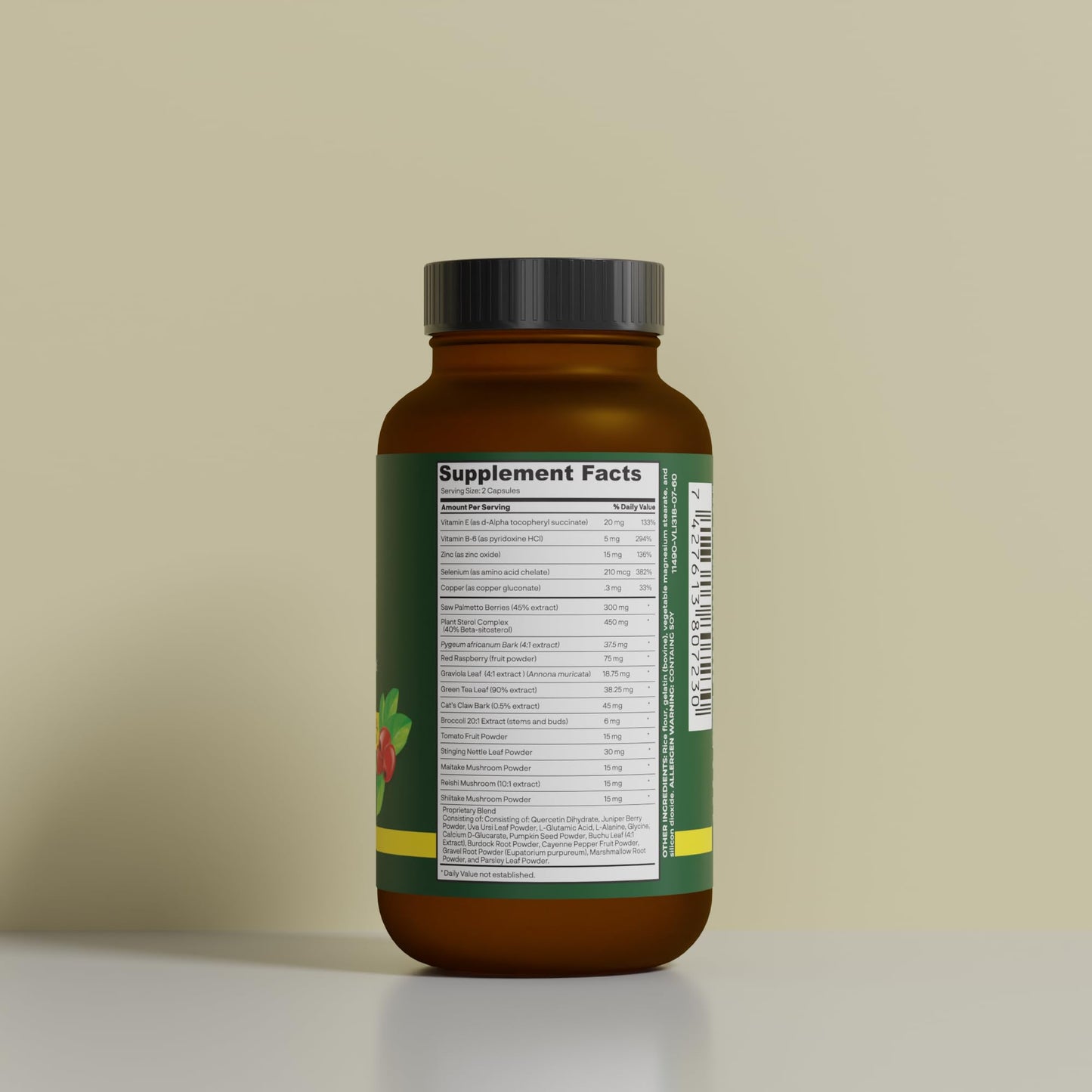 Herb Vitality Prostate Support Supplement Capsule, 60 Capsules