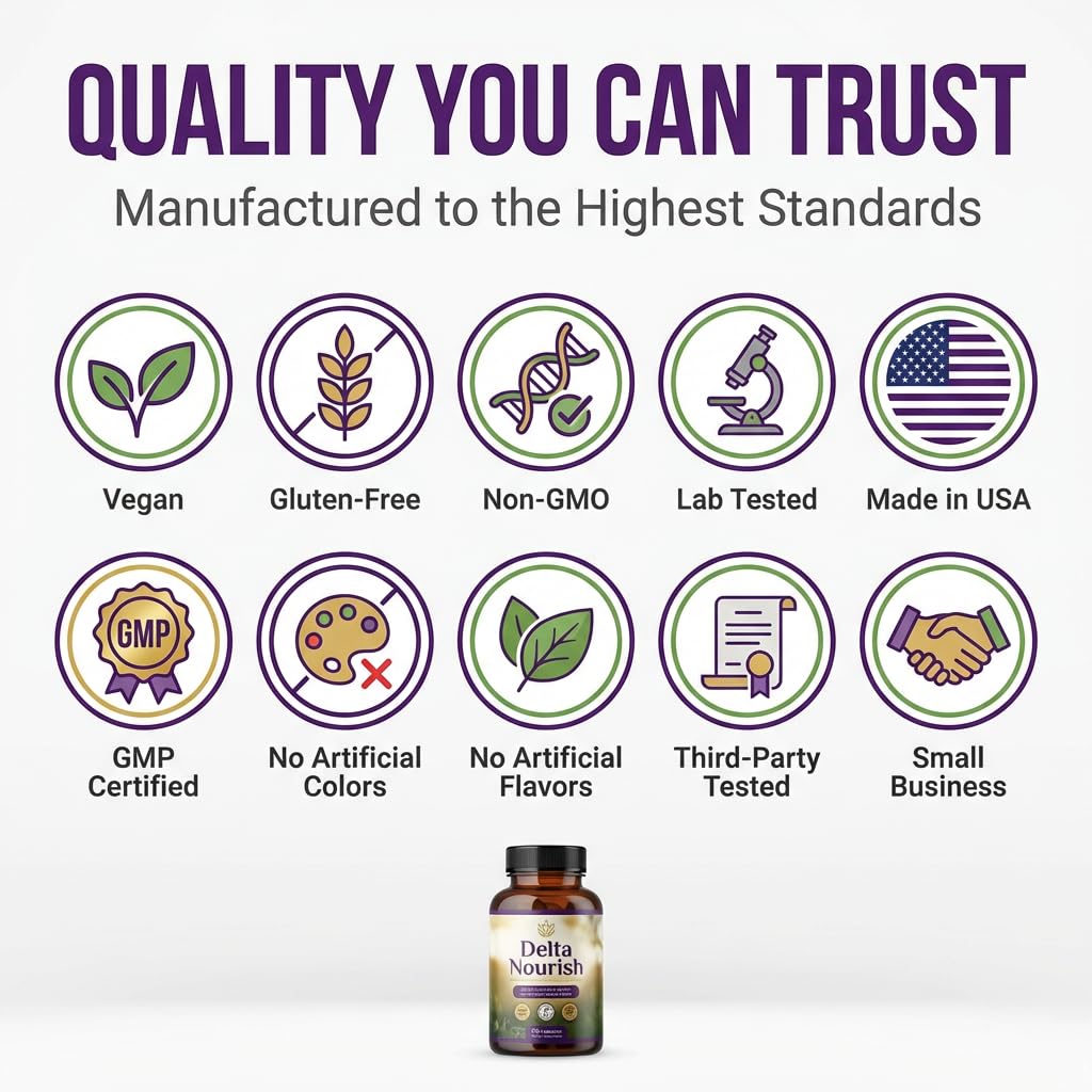 Delta nourish Sleep Gummies with Hemp Extract & L-Theanine Nighttime Calm Support, 30 Count