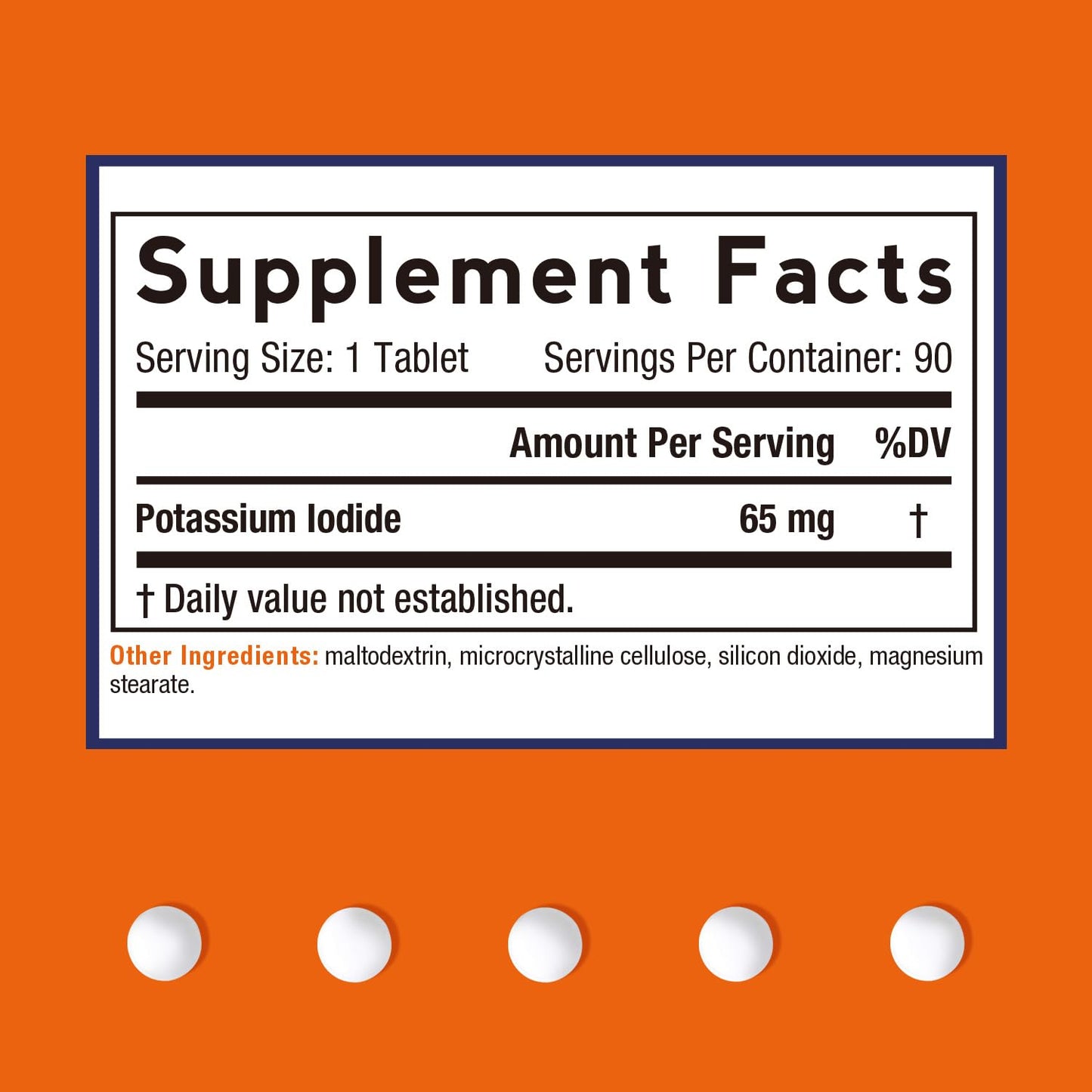 Doctor's Recipes Potassium Iodide 65 mg, 90 Tablets