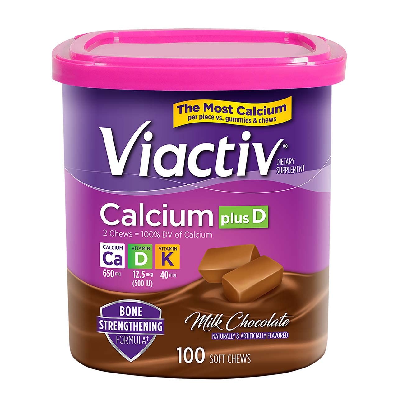 Viactiv Calcium Milk Chocolate Soft Chews 400 Count