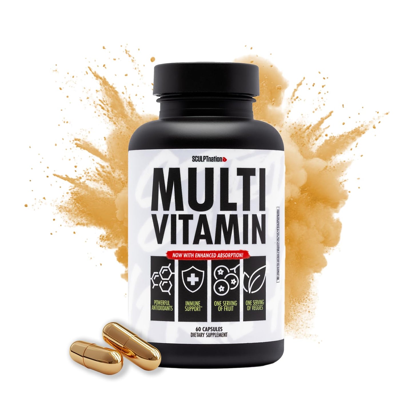 Sculpt Nation Daily Multivitamin for Women and Men, 60 Capsules