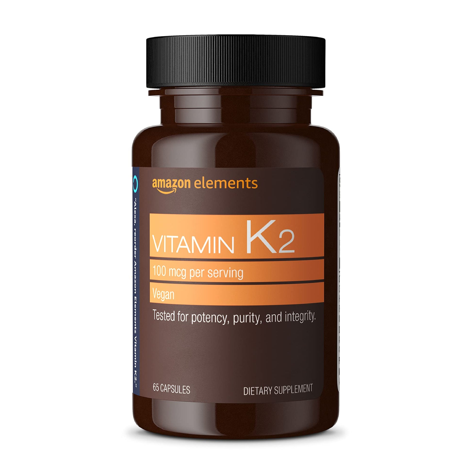Amazon Elements Vitamin K2 100 mcg Capsules, 65 Count