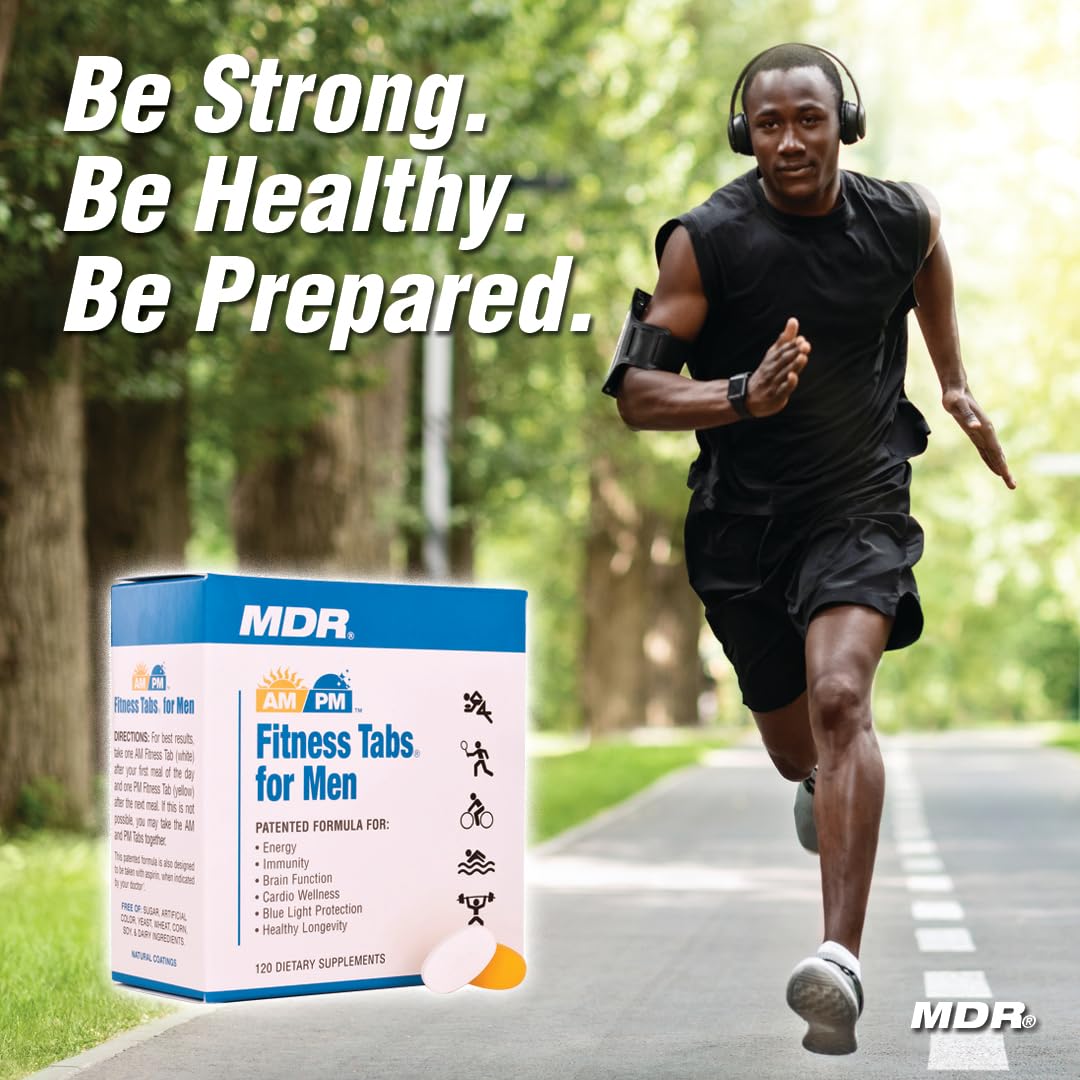 MDR Fitness Tabs Patented AM/PM Multivitamin for Men Tablet 120 Count