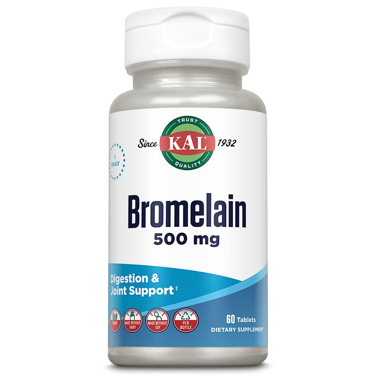 KAL Bromelain 500 mg Tablets, 60 Tablets