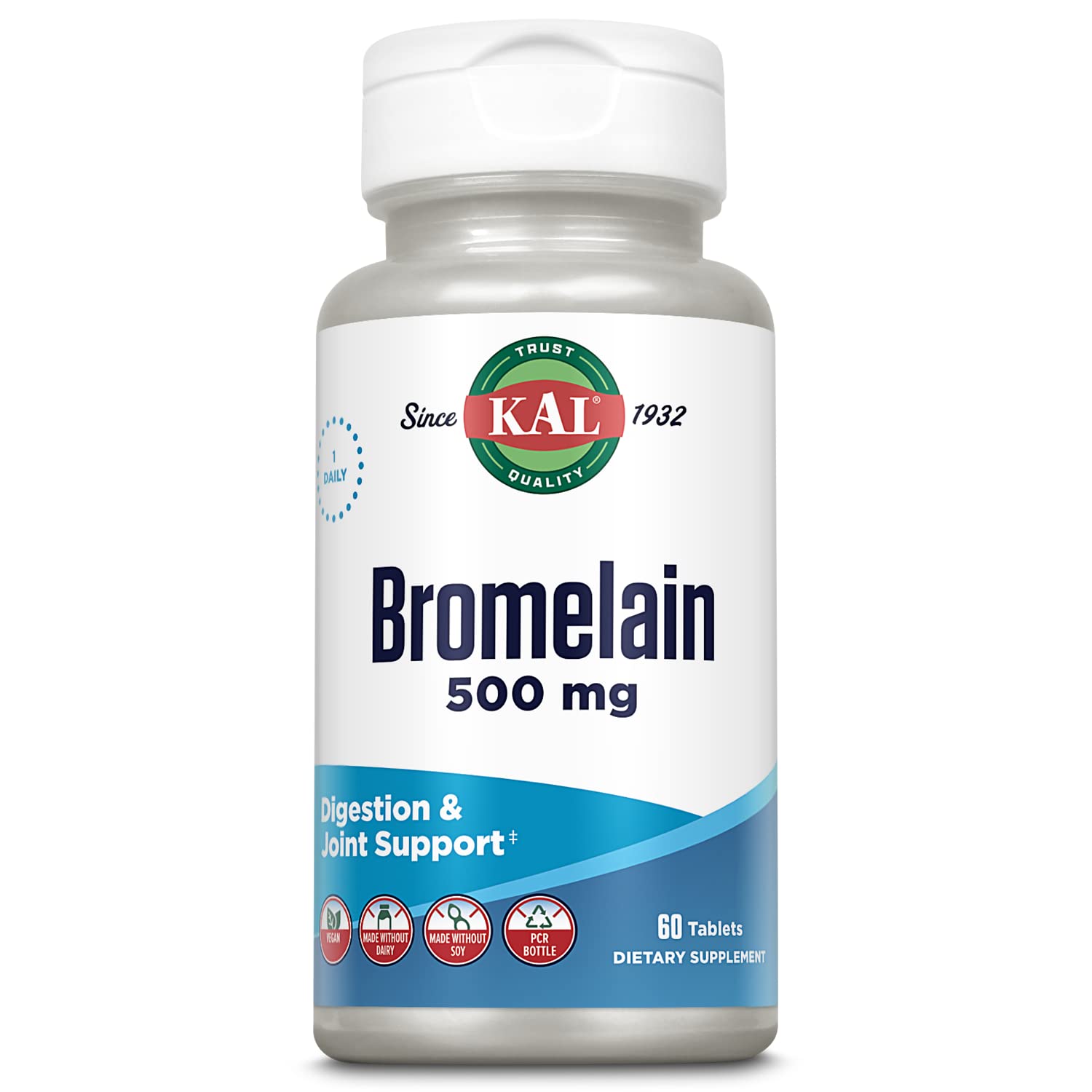 KAL Bromelain 500 mg Tablets, 60 Tablets
