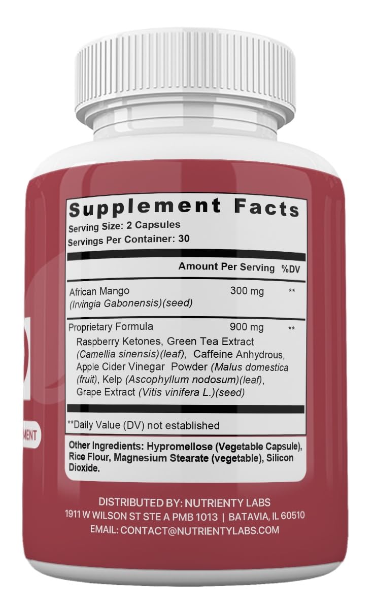 Zonata Lipojaro Capsules with Apple Cider Vinegar & Raspberry, 60 Count