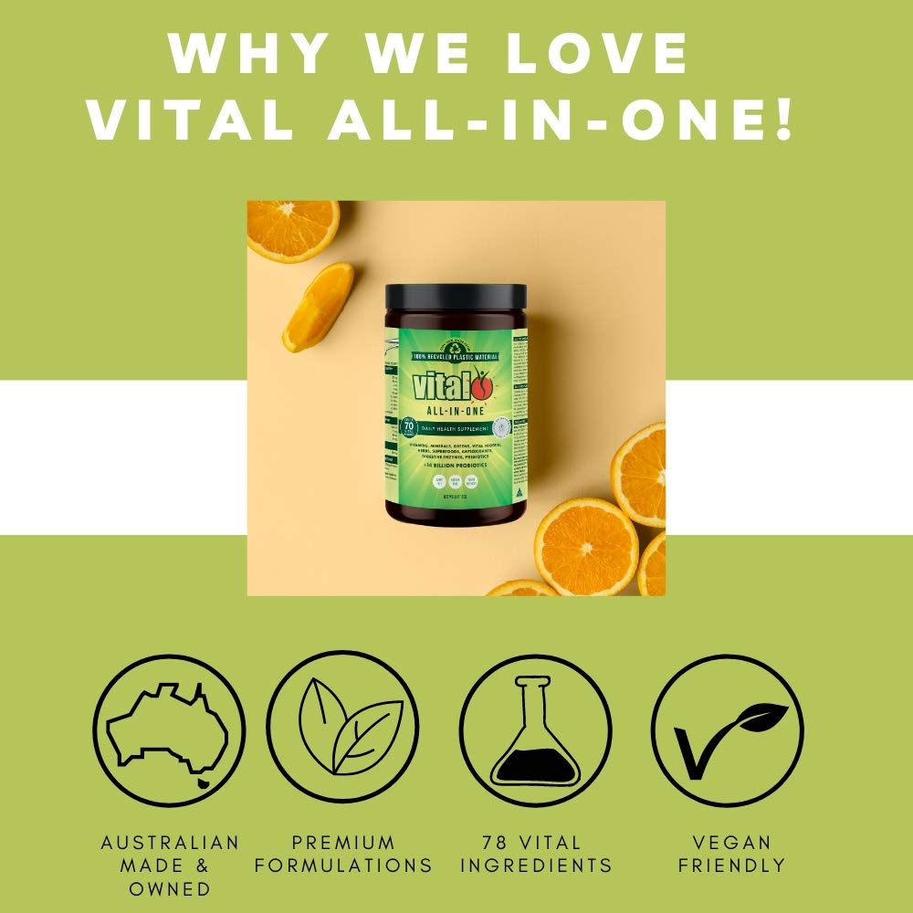 Vital Greens Antioxidant Superfood Natural Multivitamin Formula Powder 10.58 Ounce
