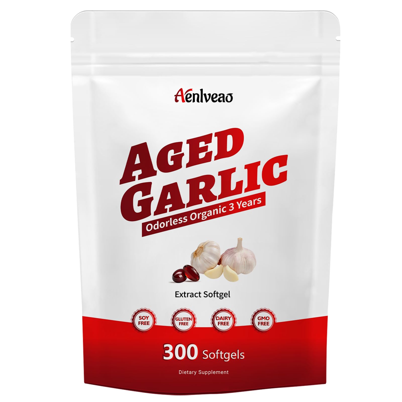 Aenlveao Aged Garlic Extract Supplements Softgel 300