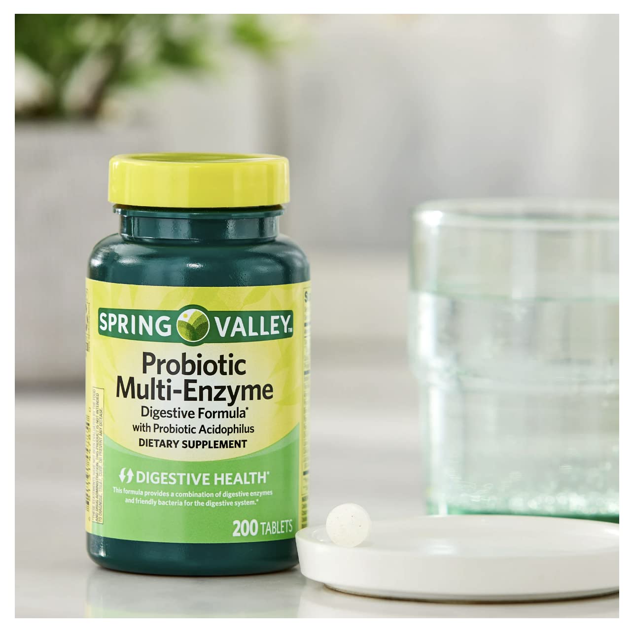 Spring Valley Multi-Enzyme Probiotic Tablets, 200 Tablets