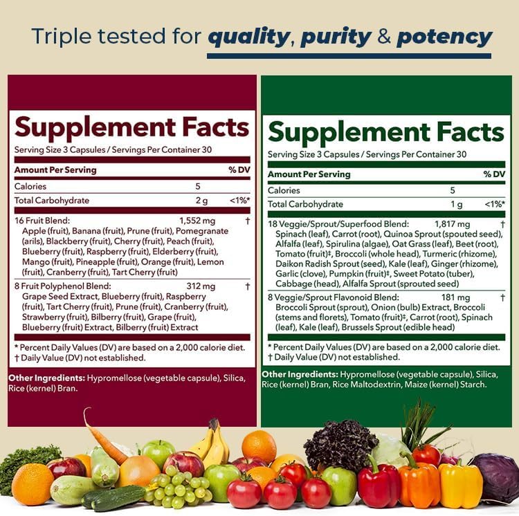 LifeSeasons Fruits & Veggies Supplements Capsule 180 Count
