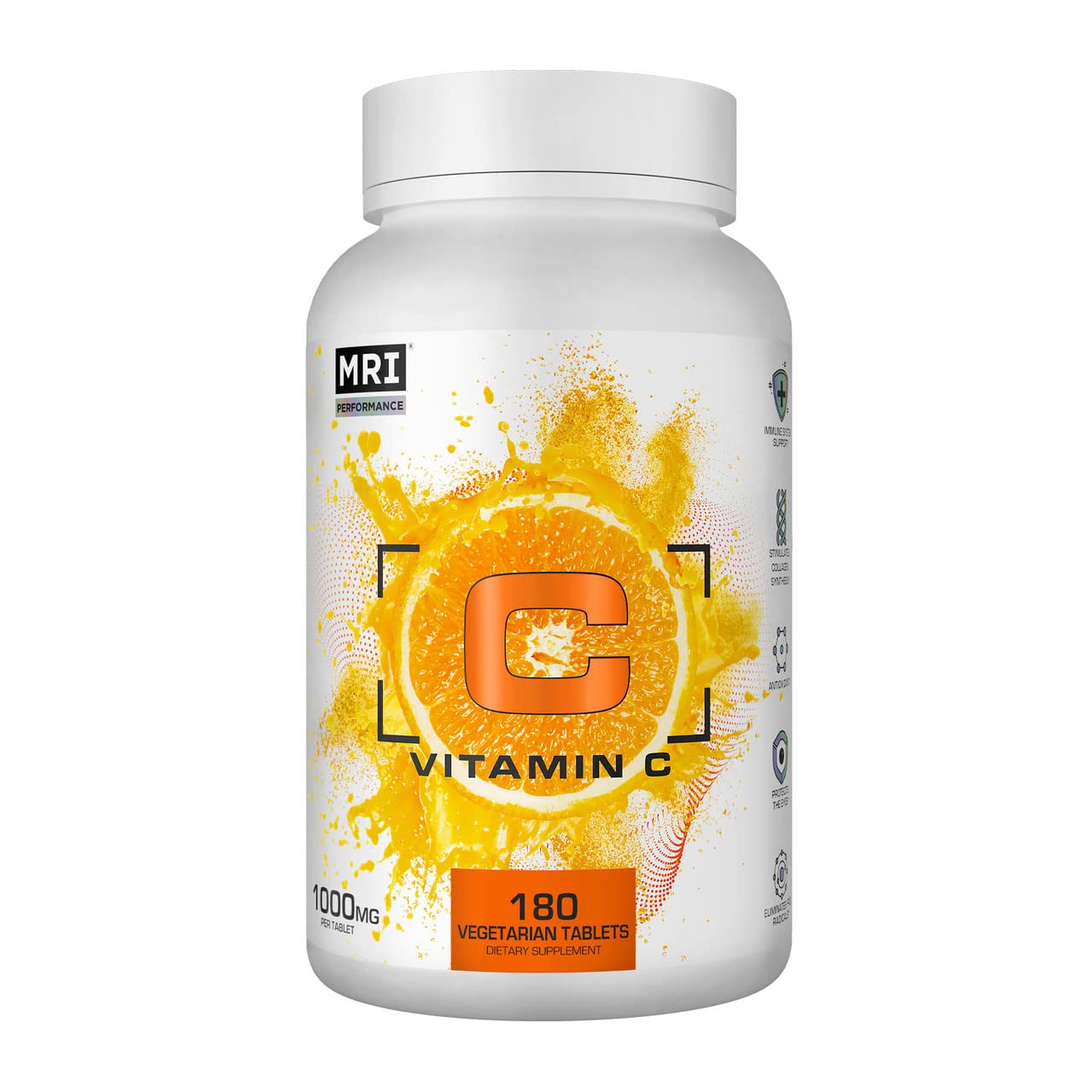 MRI Vitamin C 1000mg, Immune & Skin Support, Bioflavonoids, 180 Tablets