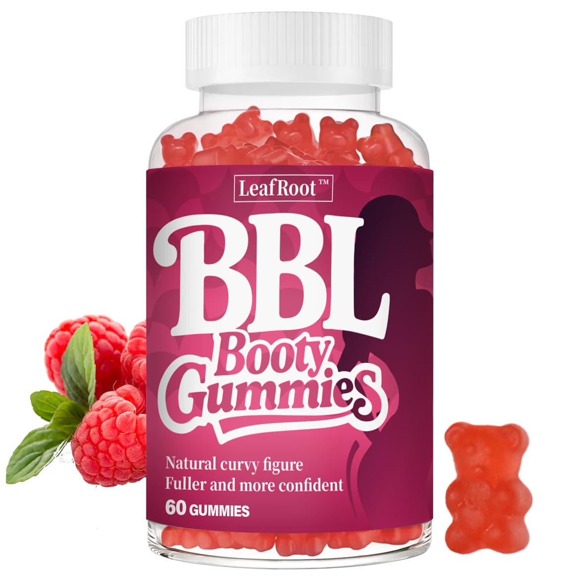 Leafroot BBL Gummies for Fitness Growth - 60 Gummies