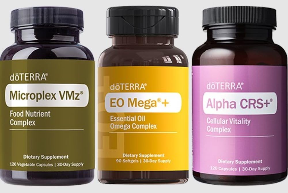 doTERRA Lifelong Vitality Pack - Alpha CRS+, xEO Mega and Microplex VMz Capsule 1 Count
