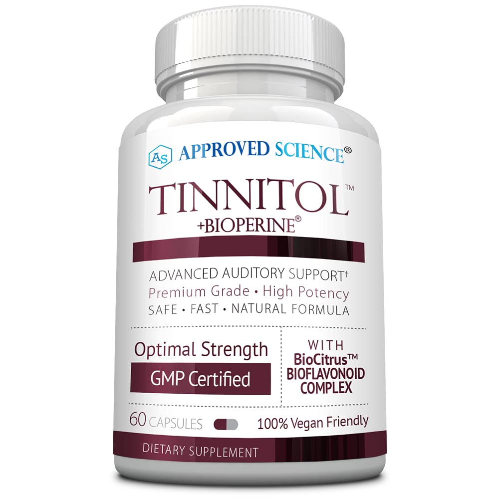 Approved Science Tinnitol Tinnitus Support Supplement - Ease Ringing in the Ears - Boost Inner Ear Health Capsule 60 Count